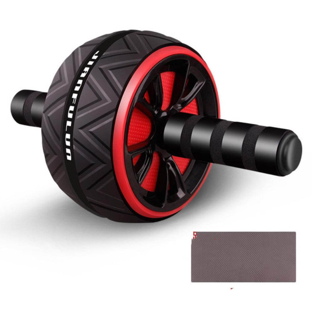 The fitness ab wheel in black red.