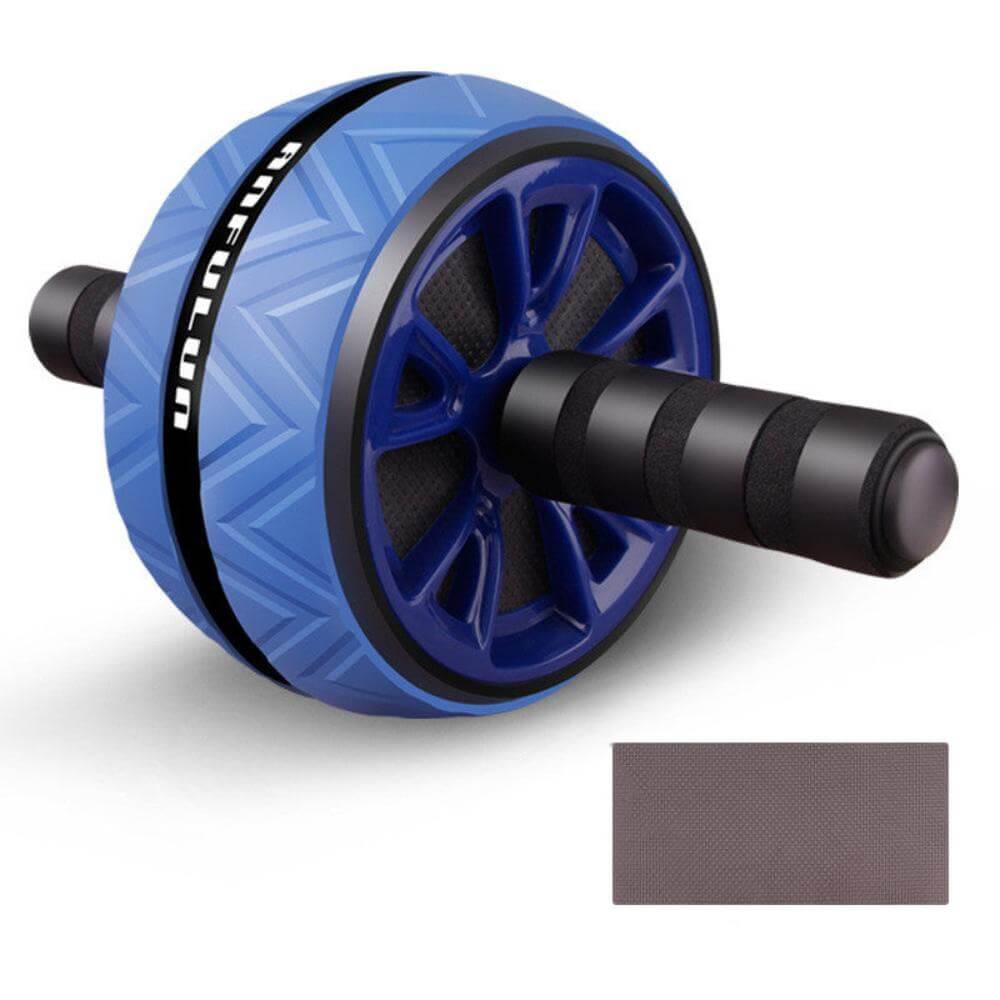 The fitness ab wheel in blue.