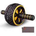 The fitness ab wheel in yellow.