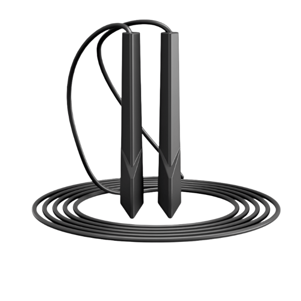 The speed skipping rope in black.